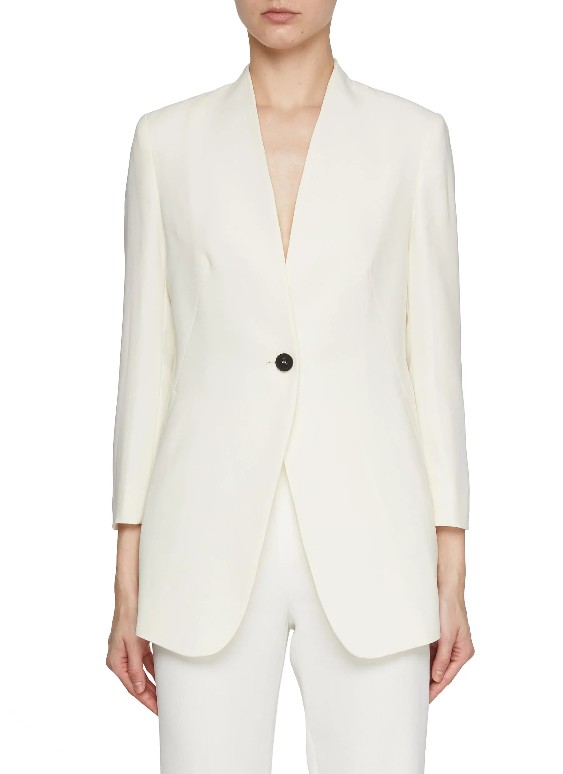 -----------MARELLA  ---- ------------ ----Collarless Single Breasted Blazer --