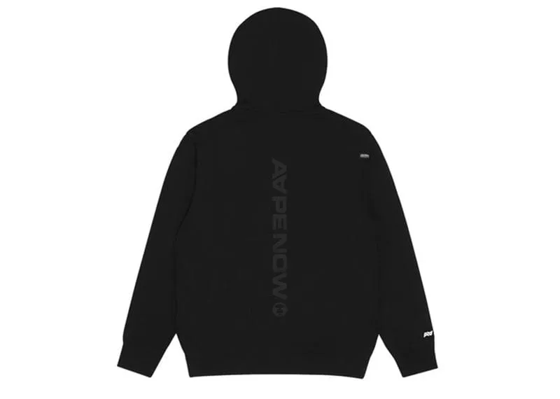 AAPE By A Bathing Ape Badge Logo Hoodie Black