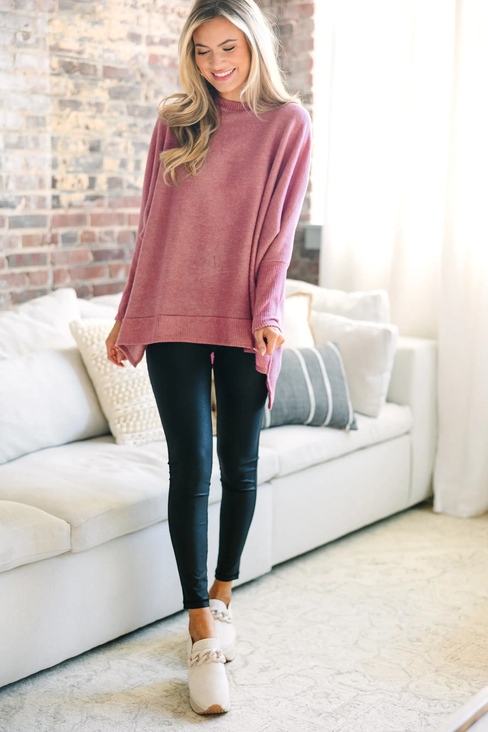 Always Fun Deep Rose Pink Tunic