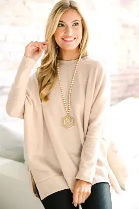 Always Fun Oatmeal Brown Tunic