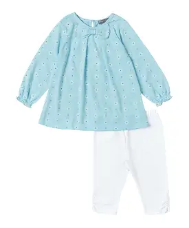 Aqua Daisy Tunic Set