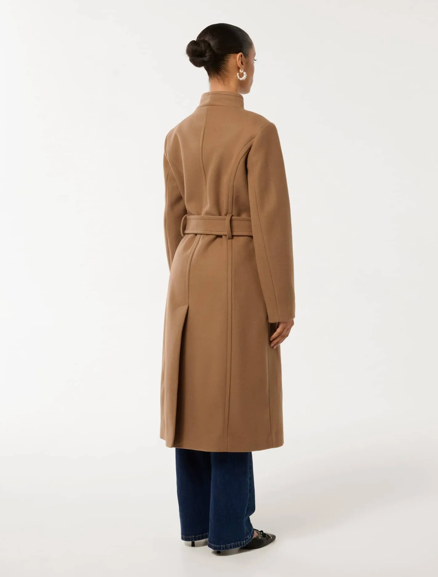 Ari Petite Funnel-Neck Coat