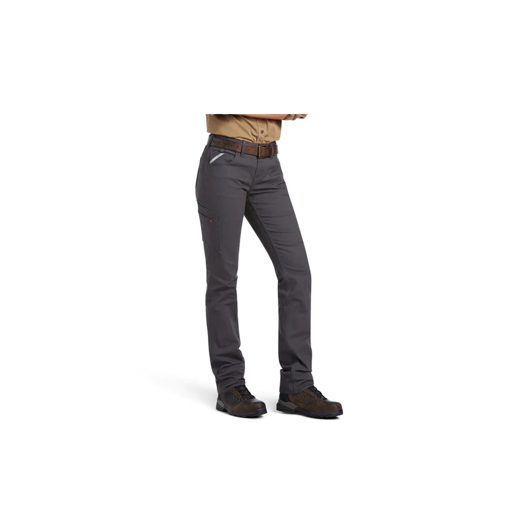 Ariat Womens Rebar DuraStretch Made Tough Straight Leg Pant Grey