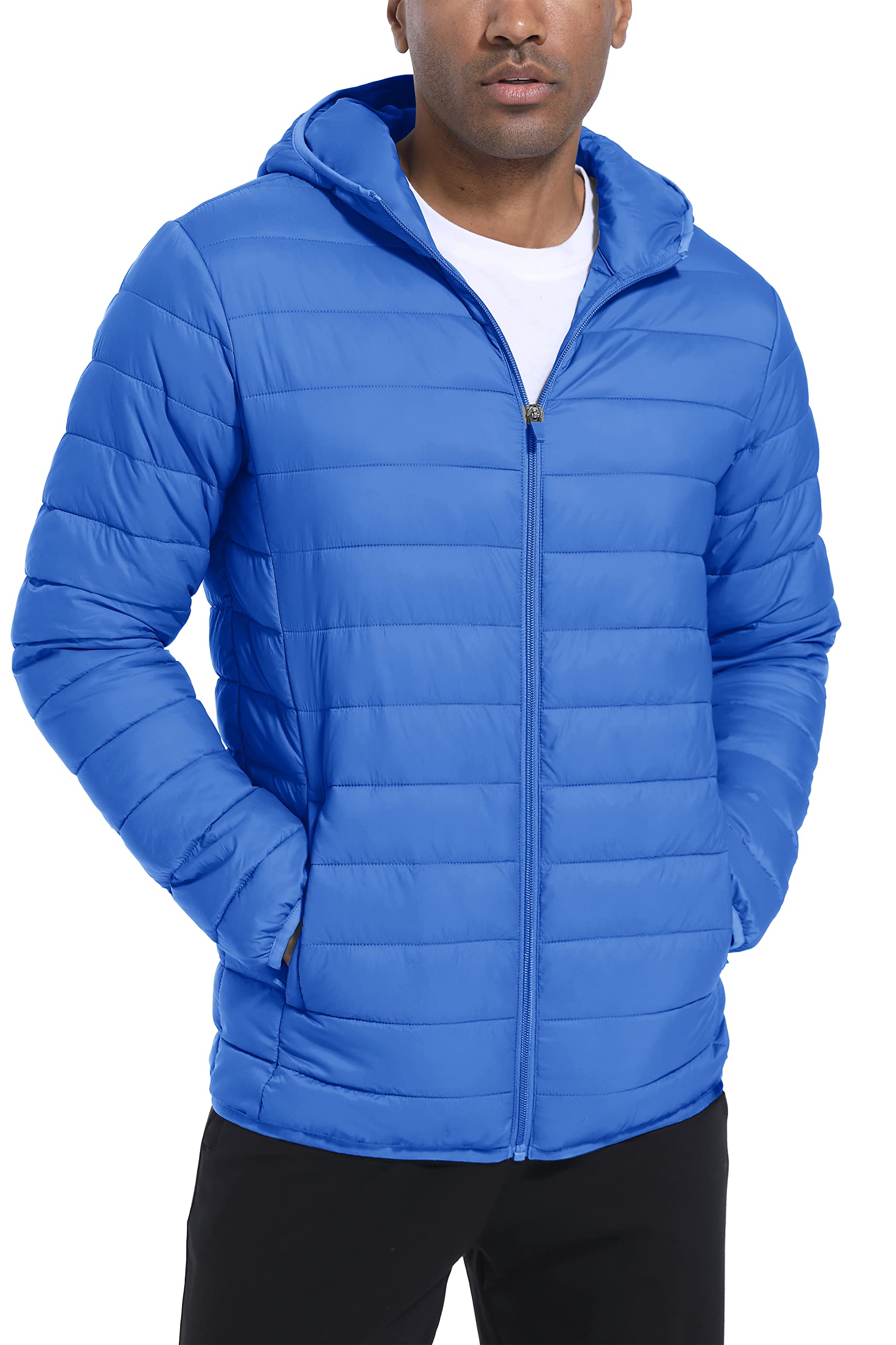 Ashore Shop Mens Lightweight Puffer Jackets Mens Quilted Polyester Nylon Jacket