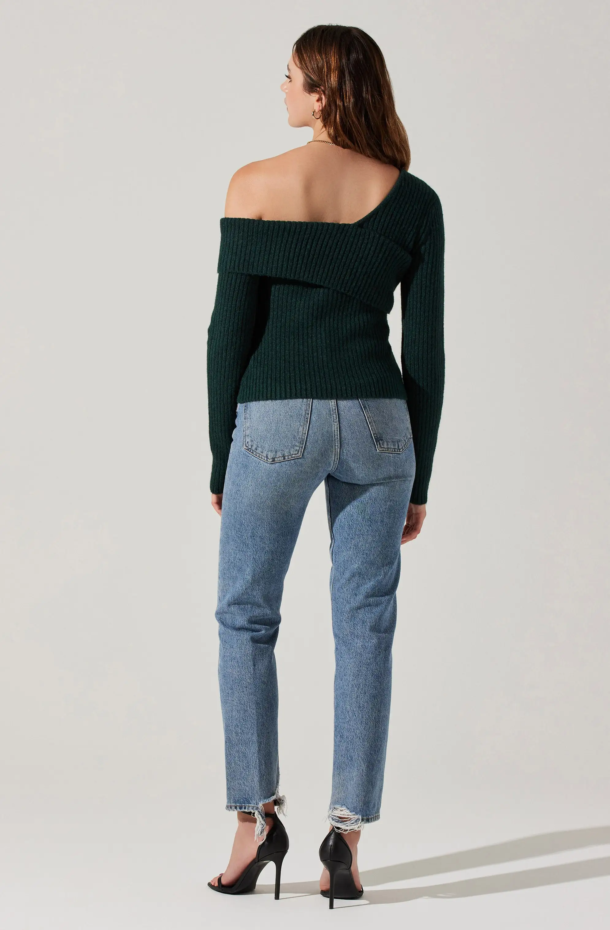 Asymmetrical Foldover Sweater