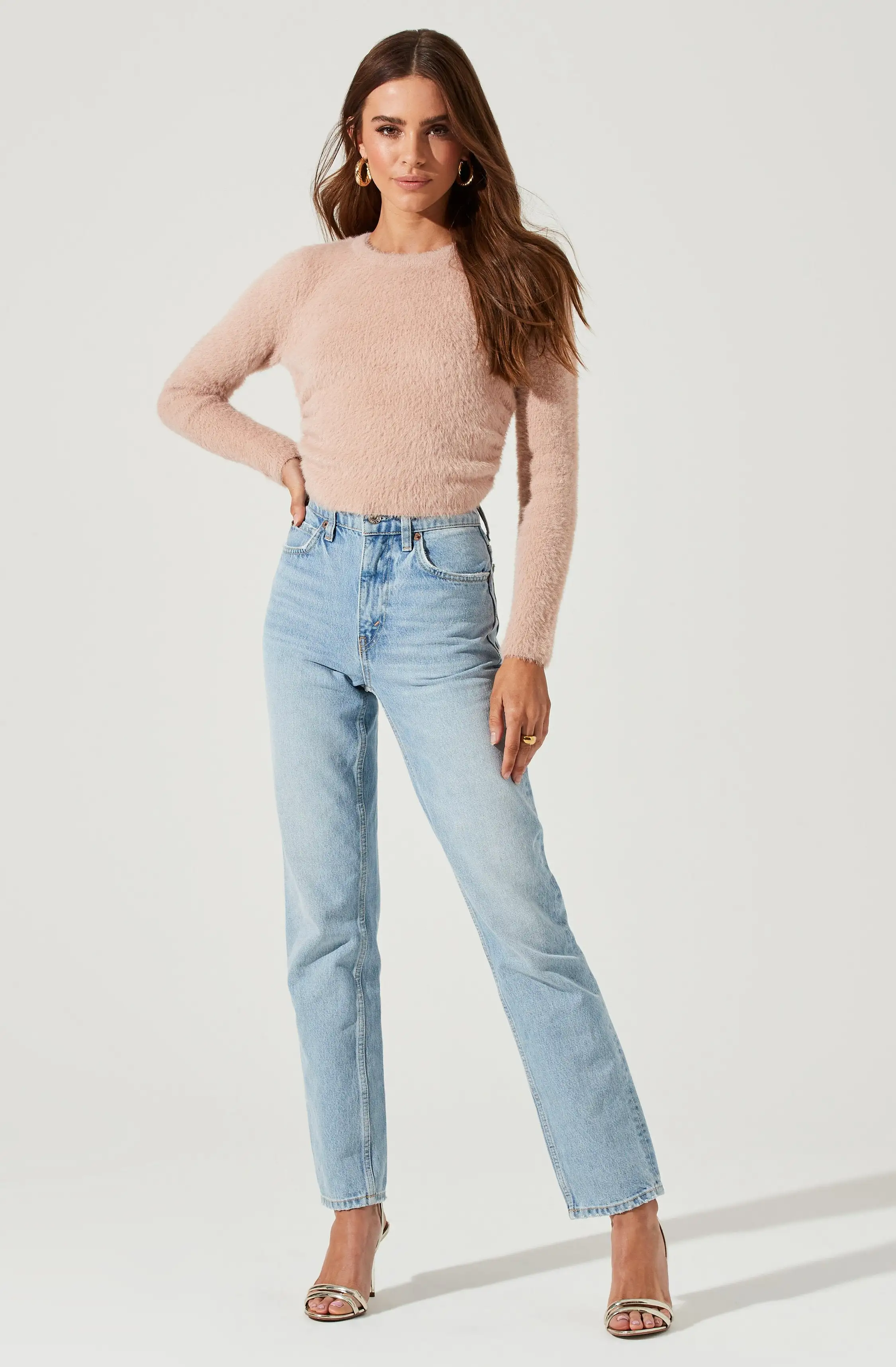 Back Cutout Tie Waist Sweater