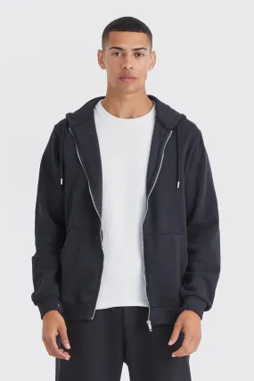 Basic Zip Through Hoodie