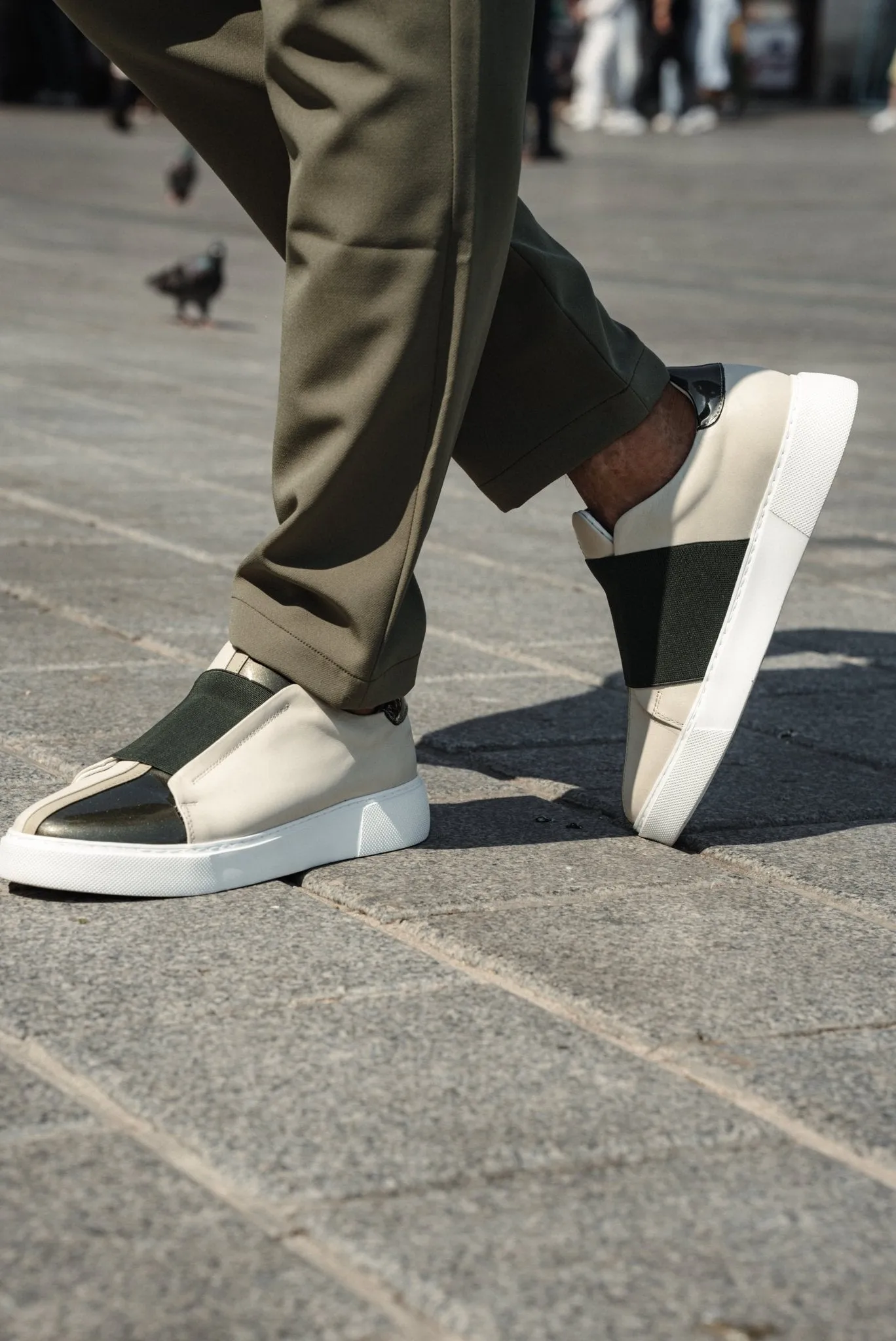 Beige & Khaki Sneakers.