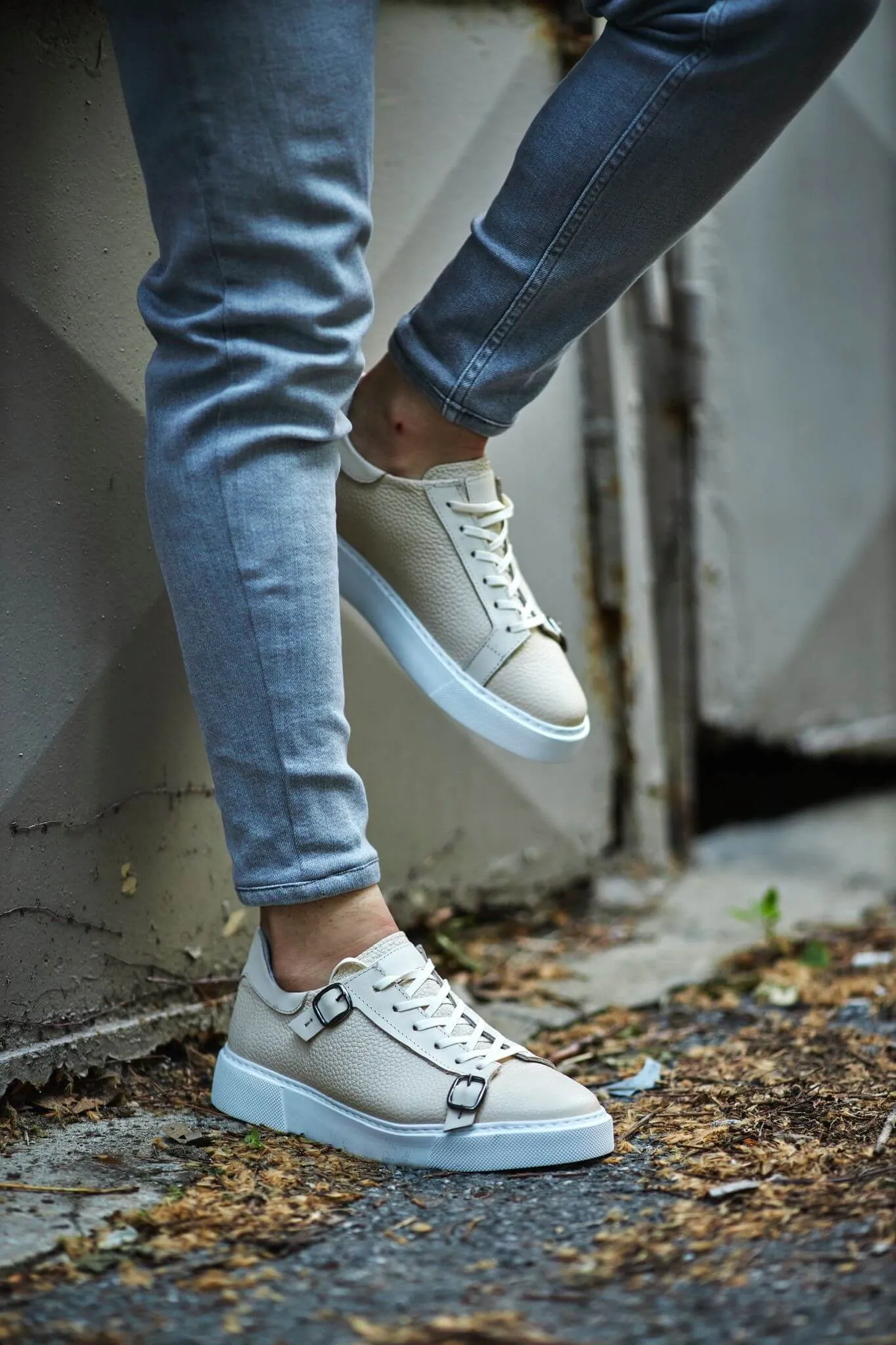 Beige Detailed Sneakers