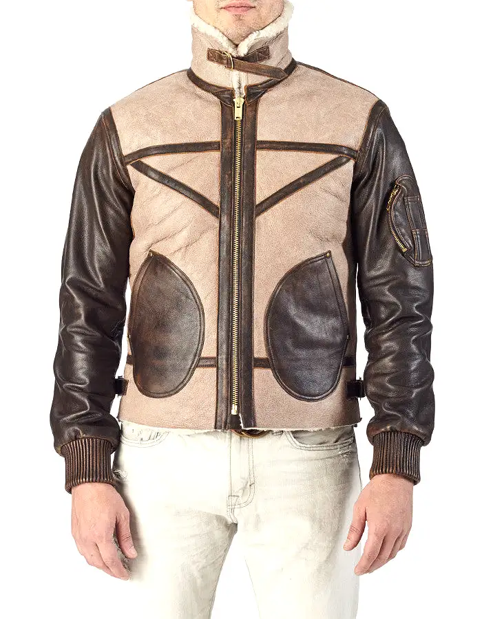 BOMBER - Shearling Aviator Jacket