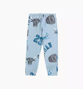 Brooklyn Fleece All Over Print Joggers Womens Pants - Blue/Grey