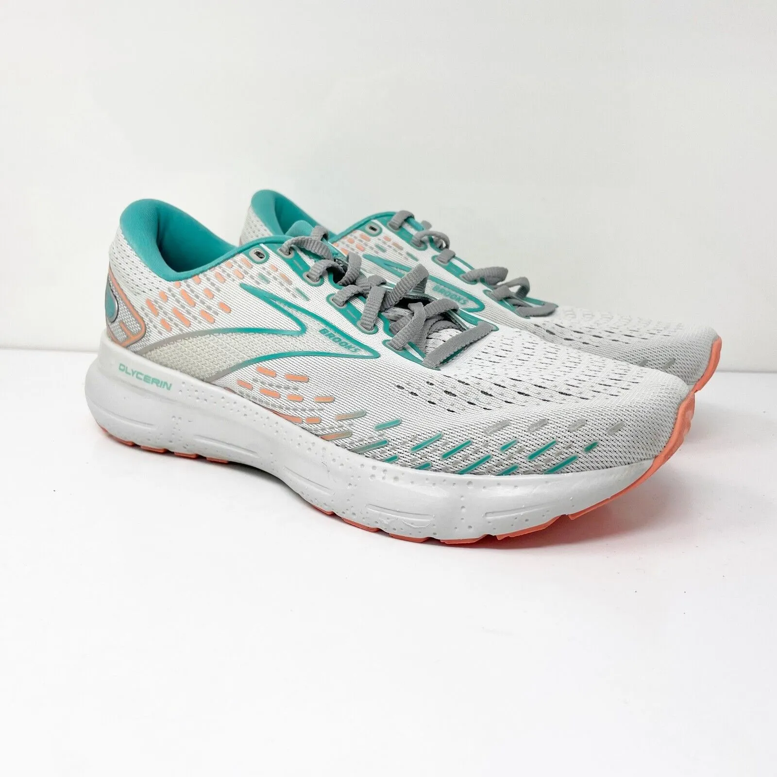 Brooks Womens Glycerin 20 1203691D061 Gray Running Shoes Sneakers Size 9.5 D