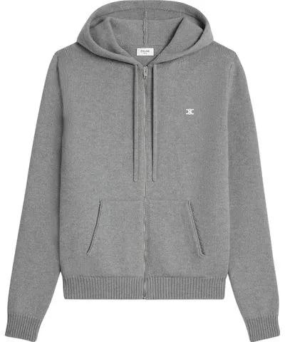 Celine TRIOMPHE WOOL AND CASHMERE HOODIE