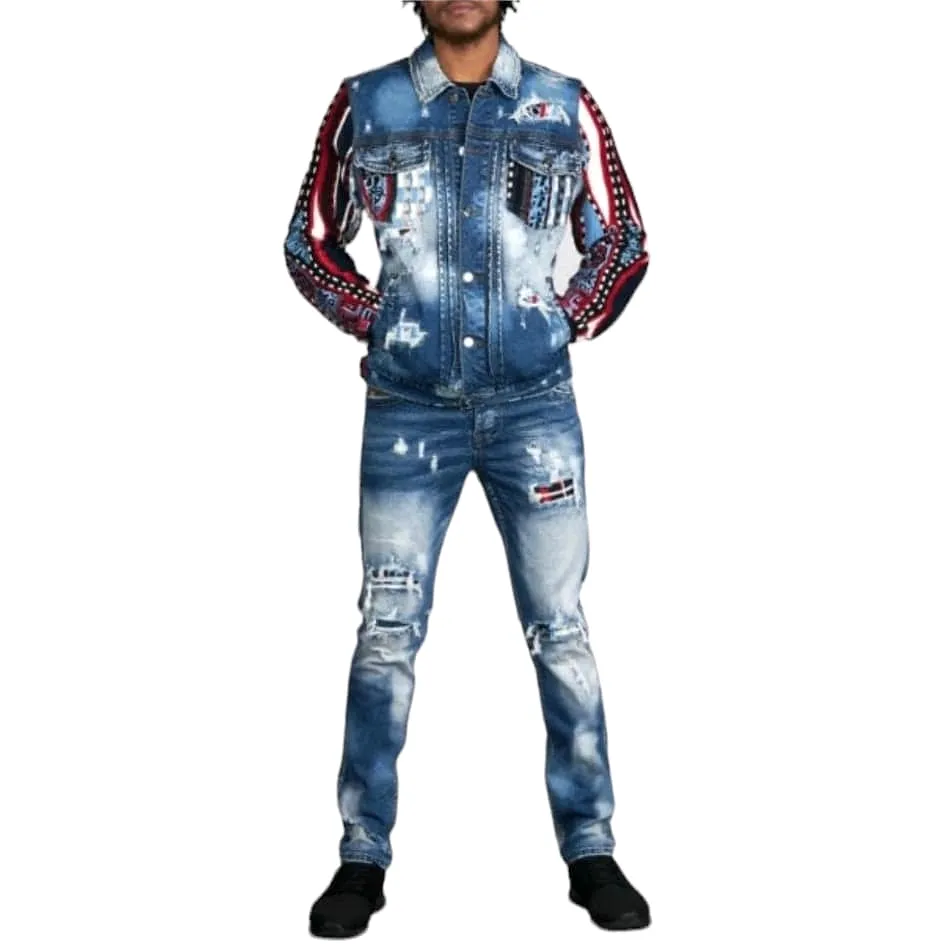 Coogi Native Blues Classic Denim Jacket (Indigo) CG-WJKT-003