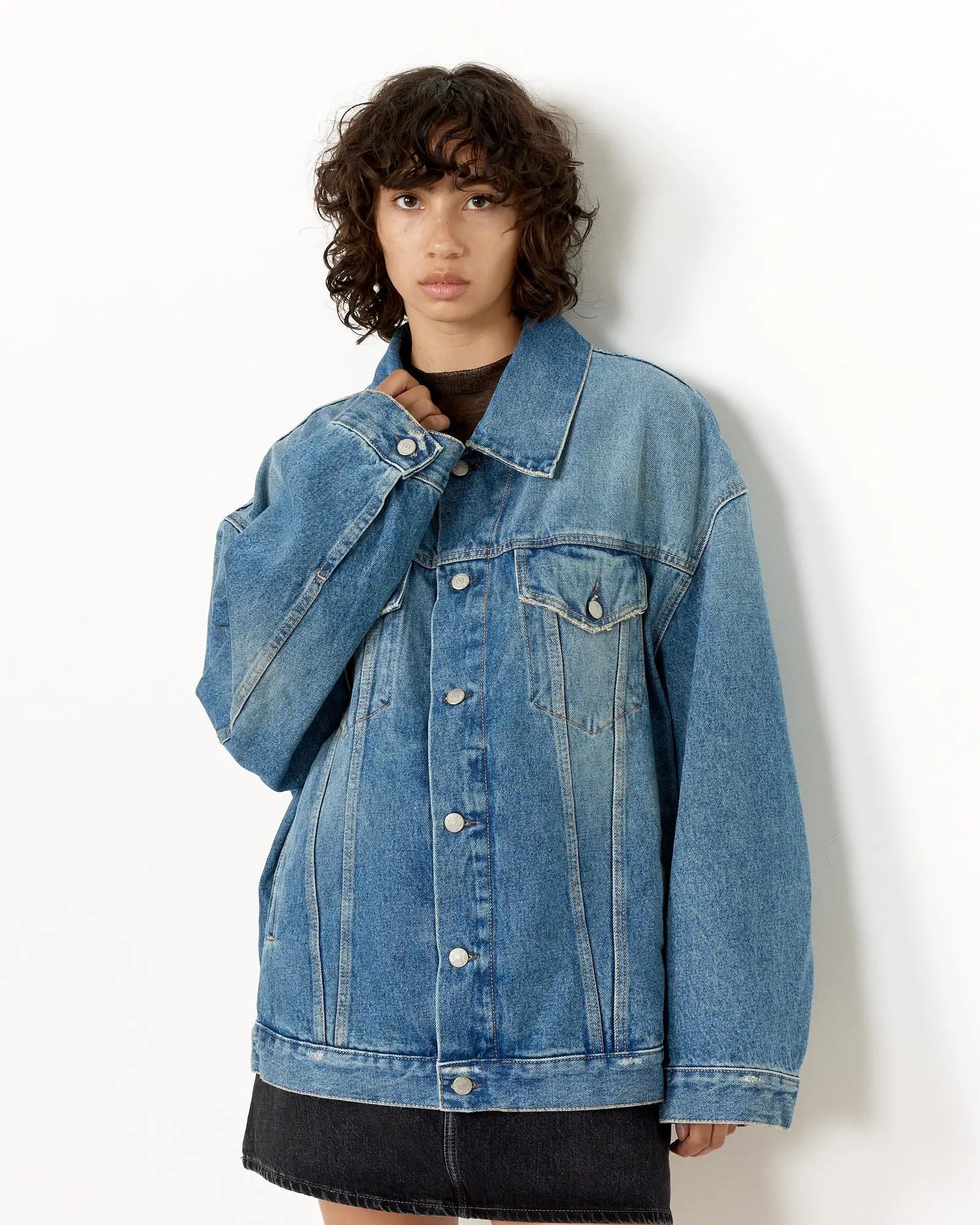 Denim Jacket in Mid Blue