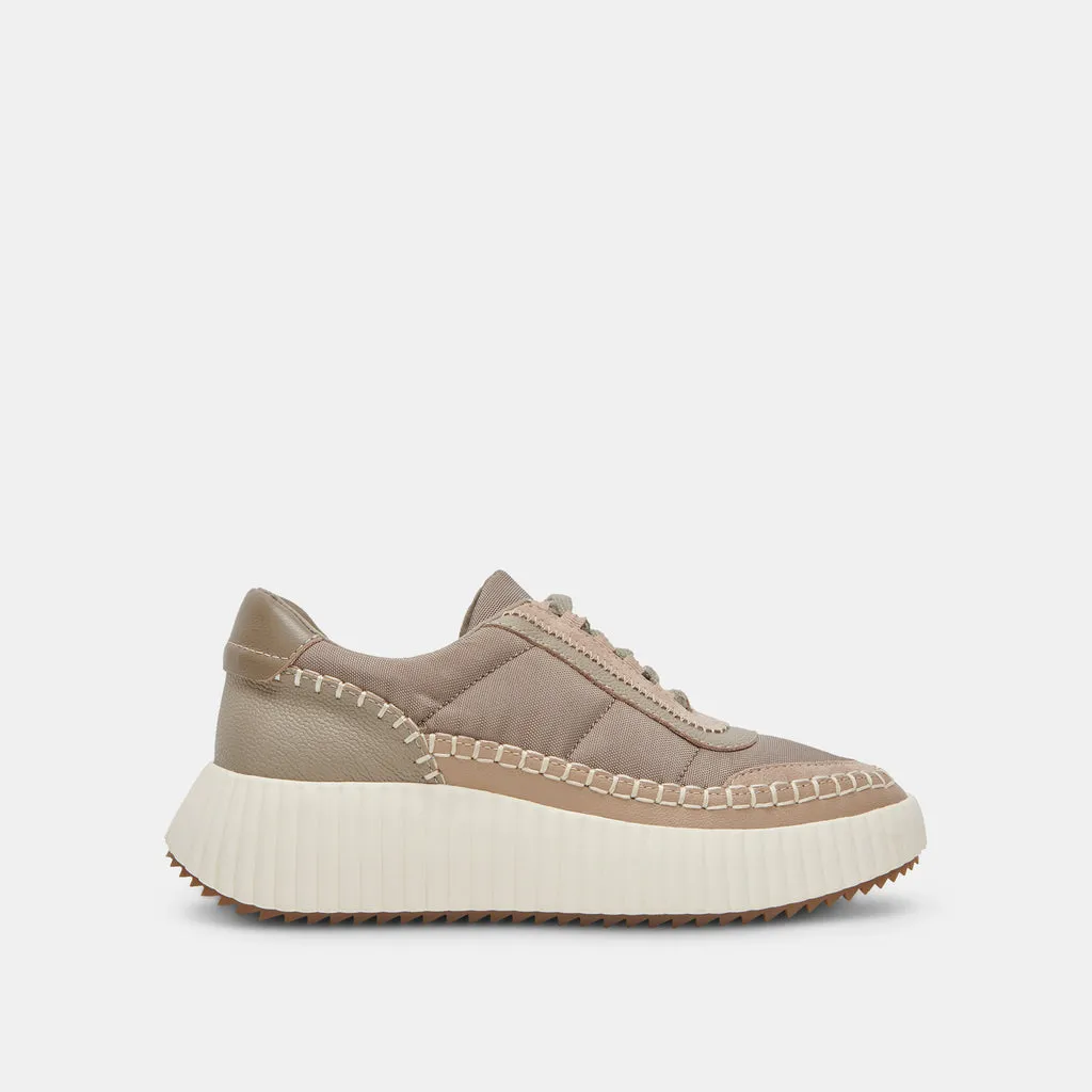 Dolen DK Taupe Nylon Sneakers | Women's Taupe Nylon Platform Sneakers– Dolce Vita 6950764937282