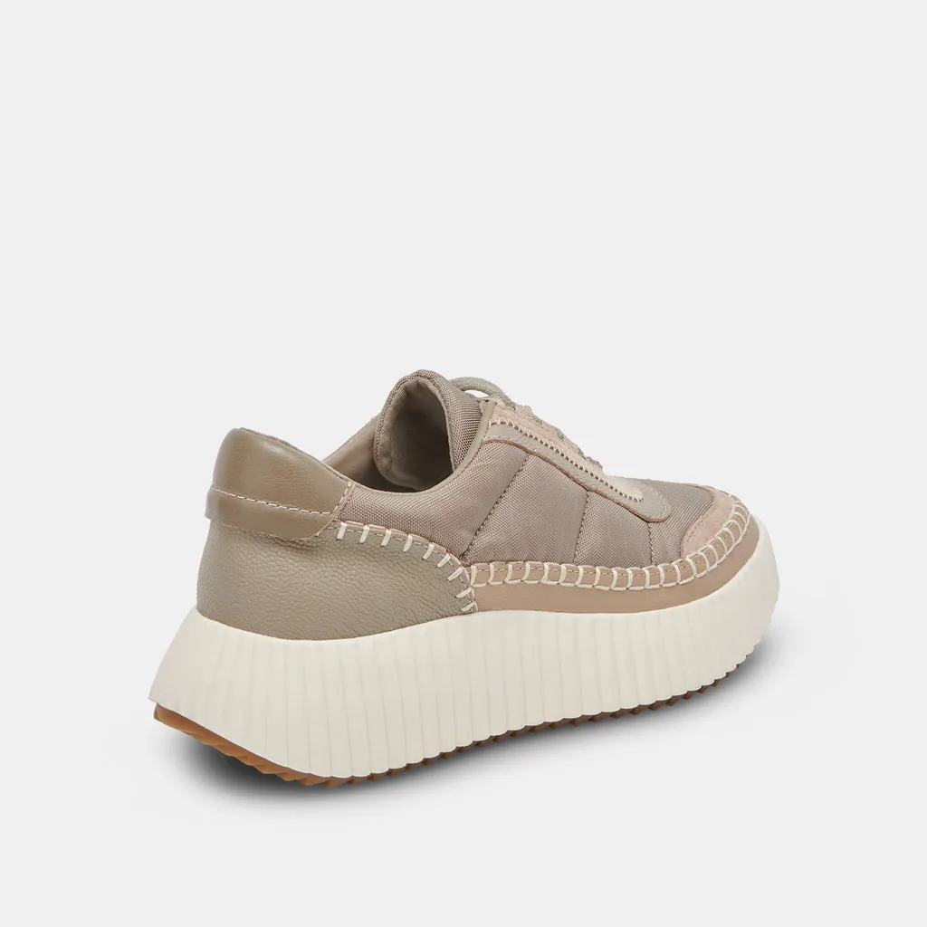 Dolen DK Taupe Nylon Sneakers | Women's Taupe Nylon Platform Sneakers– Dolce Vita 6950764937282