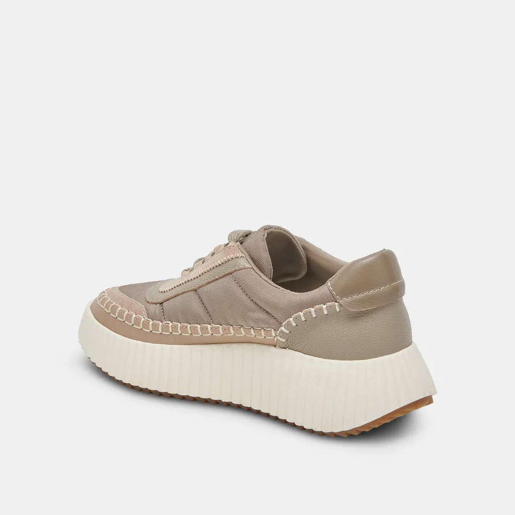 Dolen DK Taupe Nylon Sneakers | Women's Taupe Nylon Platform Sneakers– Dolce Vita 6950764937282