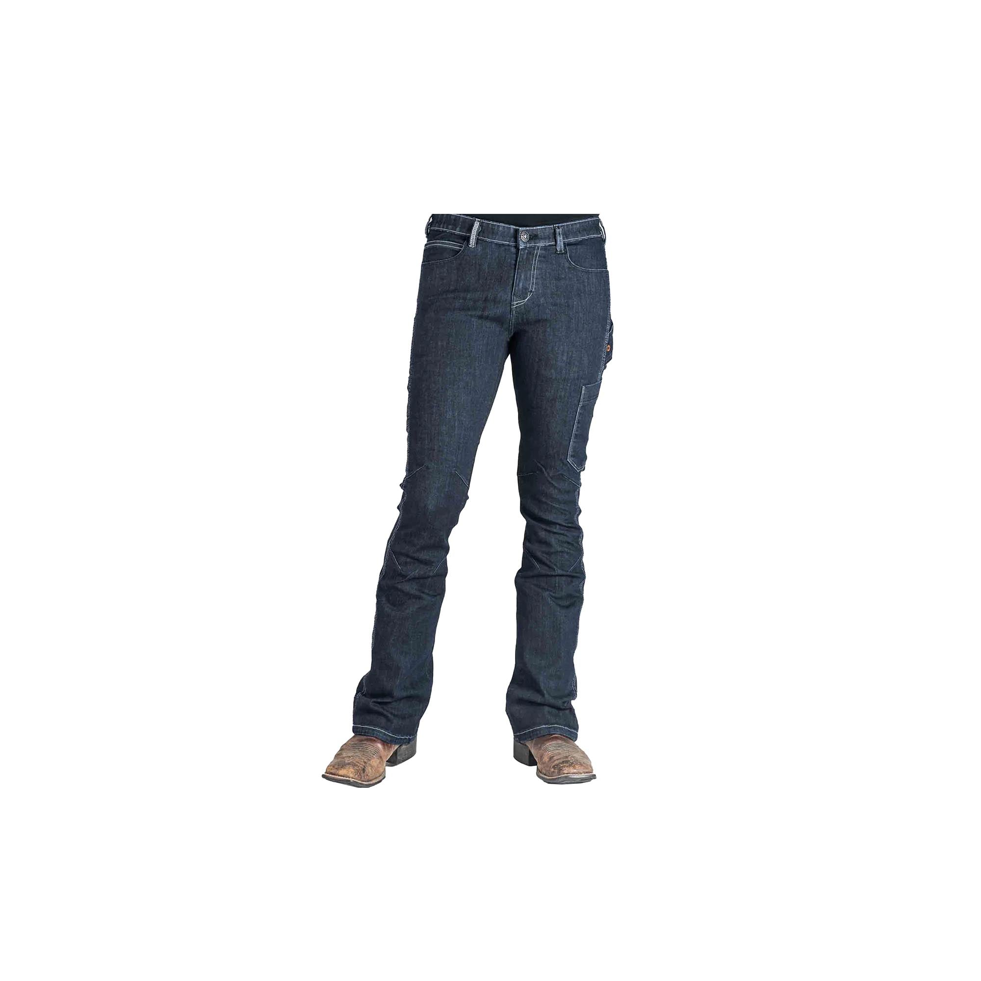 Dovetail Workwear Womens DX Bootcut Indigo Denim