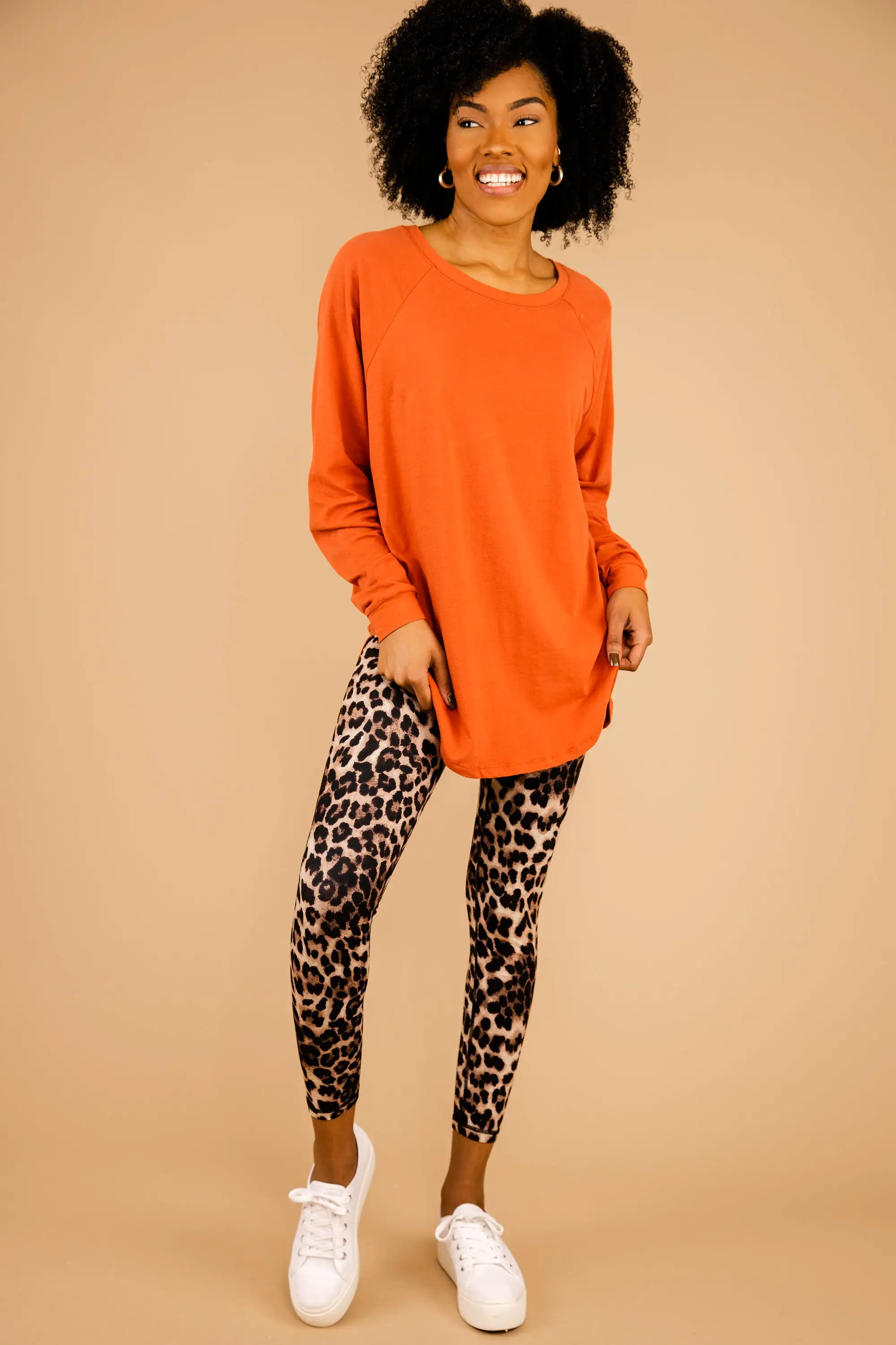 Easy Like Sunday Rust Orange Tunic