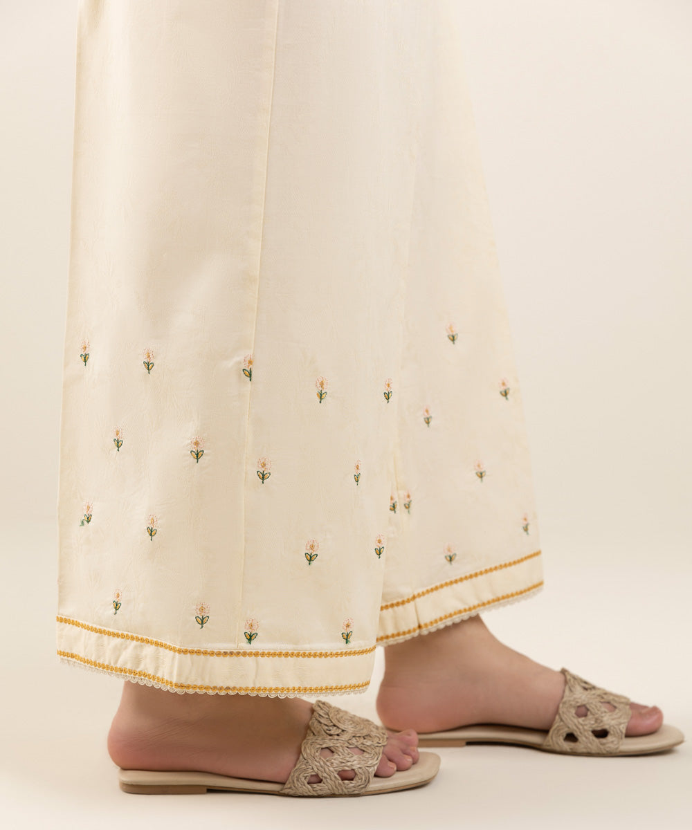 Embroidered Jacquard Culottes