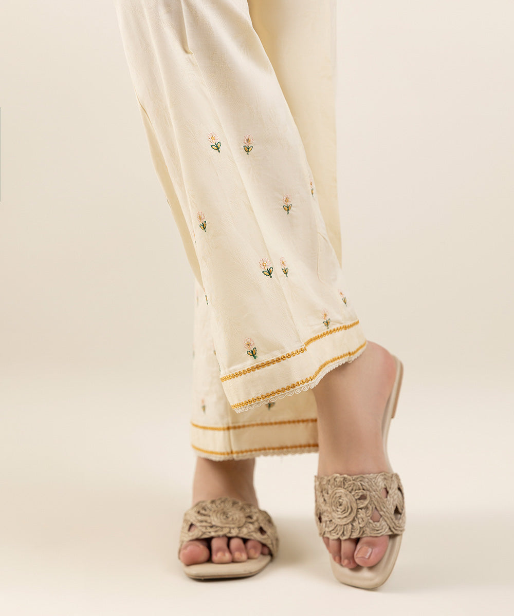 Embroidered Jacquard Culottes