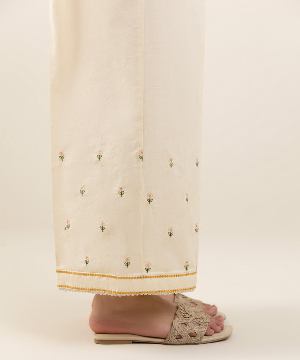 Embroidered Jacquard Culottes