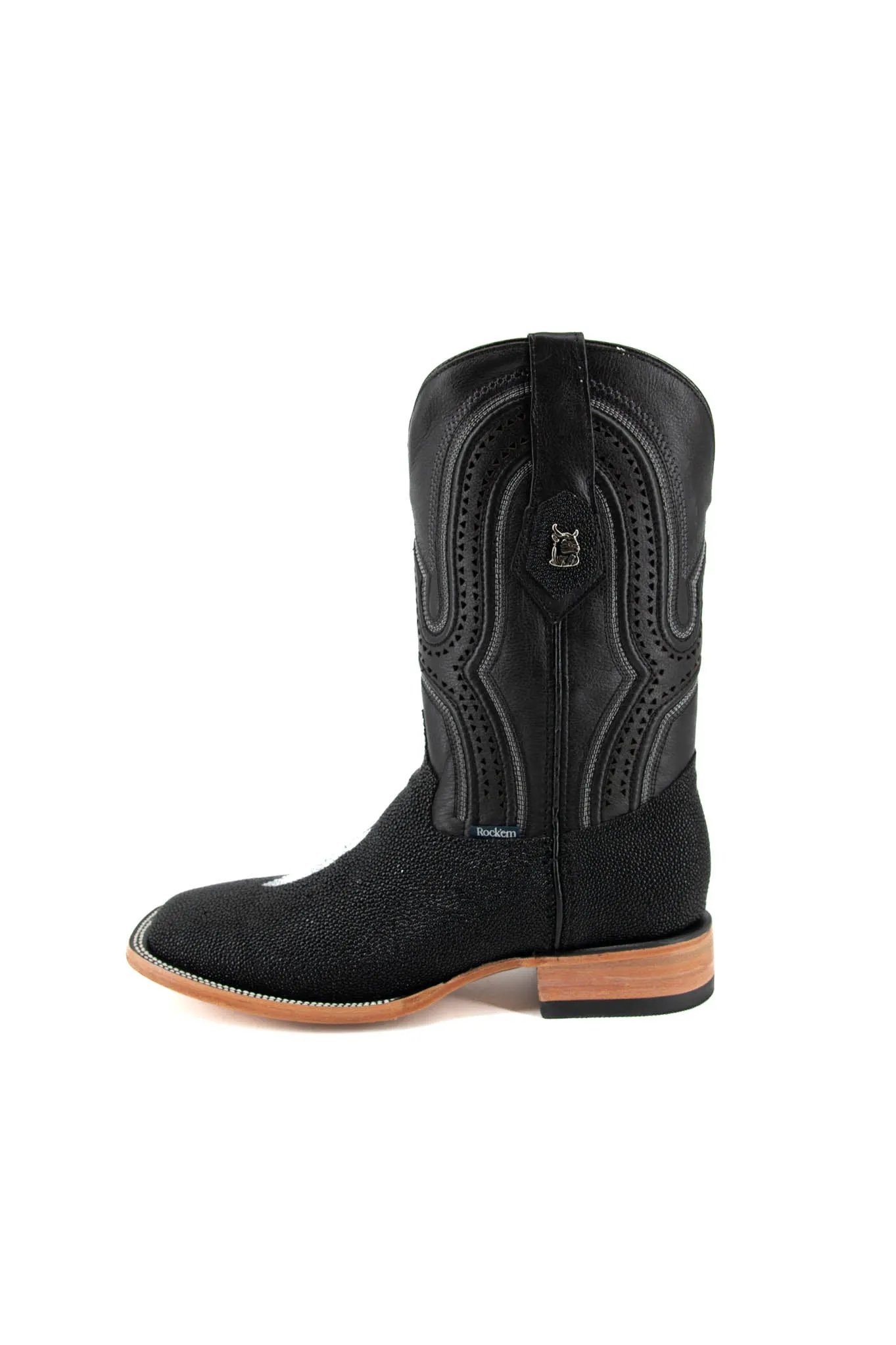 Exotic Stingray Square Toe Cowboy Boot