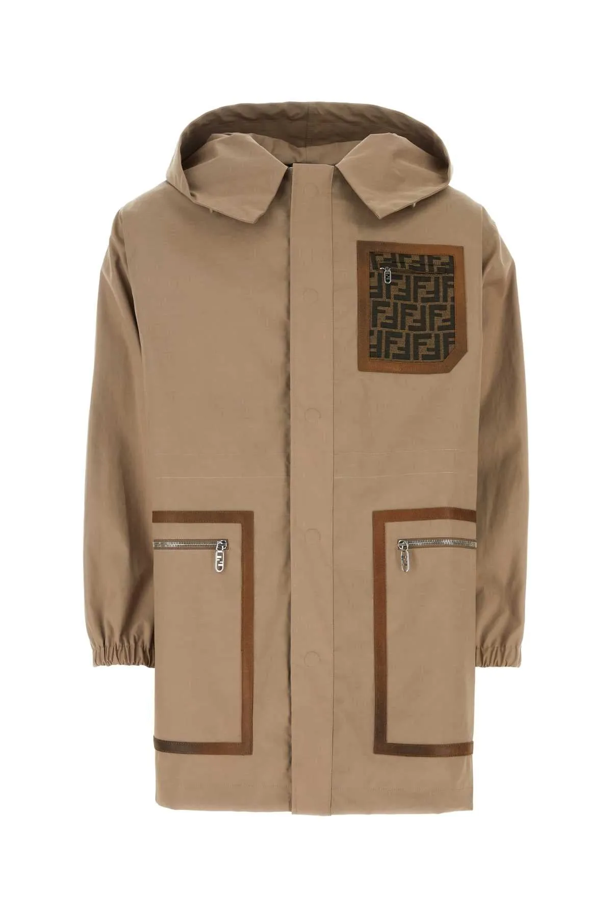 Fendi Cappuccino Cotton Parka