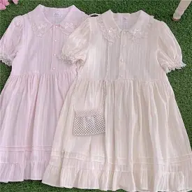 French sweet pastel pink princess dress BY4092