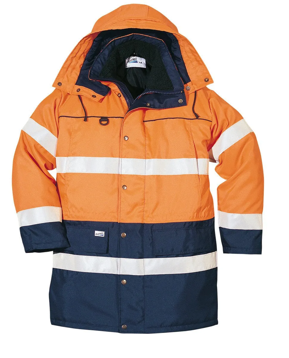 Fristads Bt-467 Polydex Lined Parka  Orange Navy