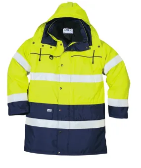 Fristads Bt-467 Polydex Lined Parka  Yellow Navy