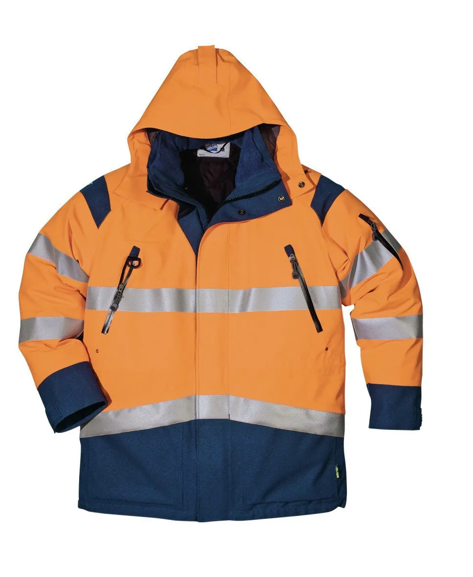 Fristads Kansas 100376 Gore-Tex Lined Parka Orange / Navy