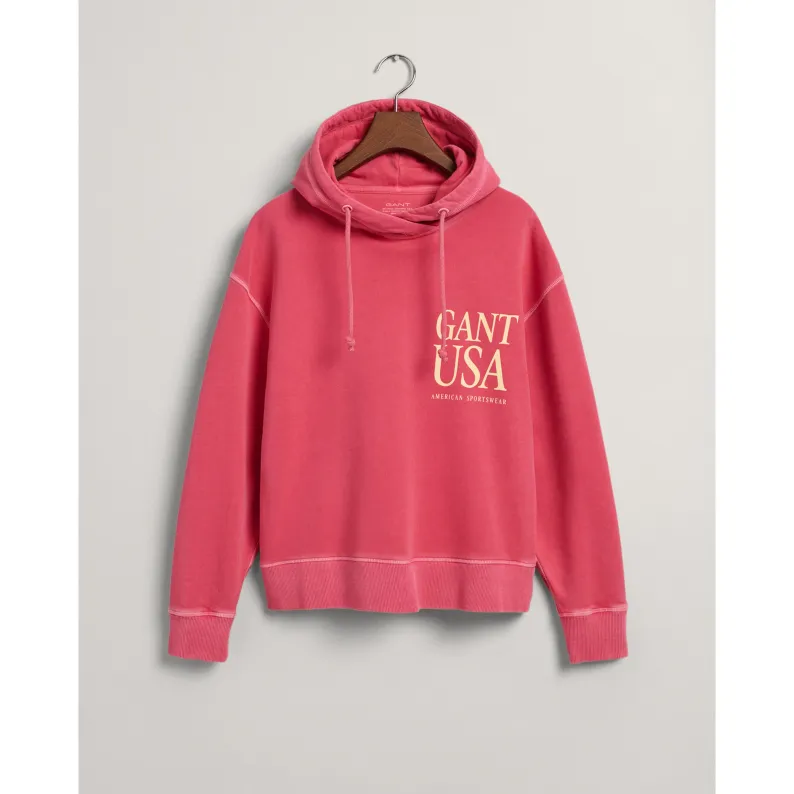 GANT Sunfaded GANT USA Hoodie Magenta Pink 4203681