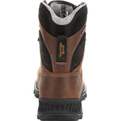 Georgia Men's Rumbler 8-In Composite Toe Waterproof Work Boot in Black/Brown