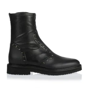 Giuseppe Zanotti Black nappa leather biker boot