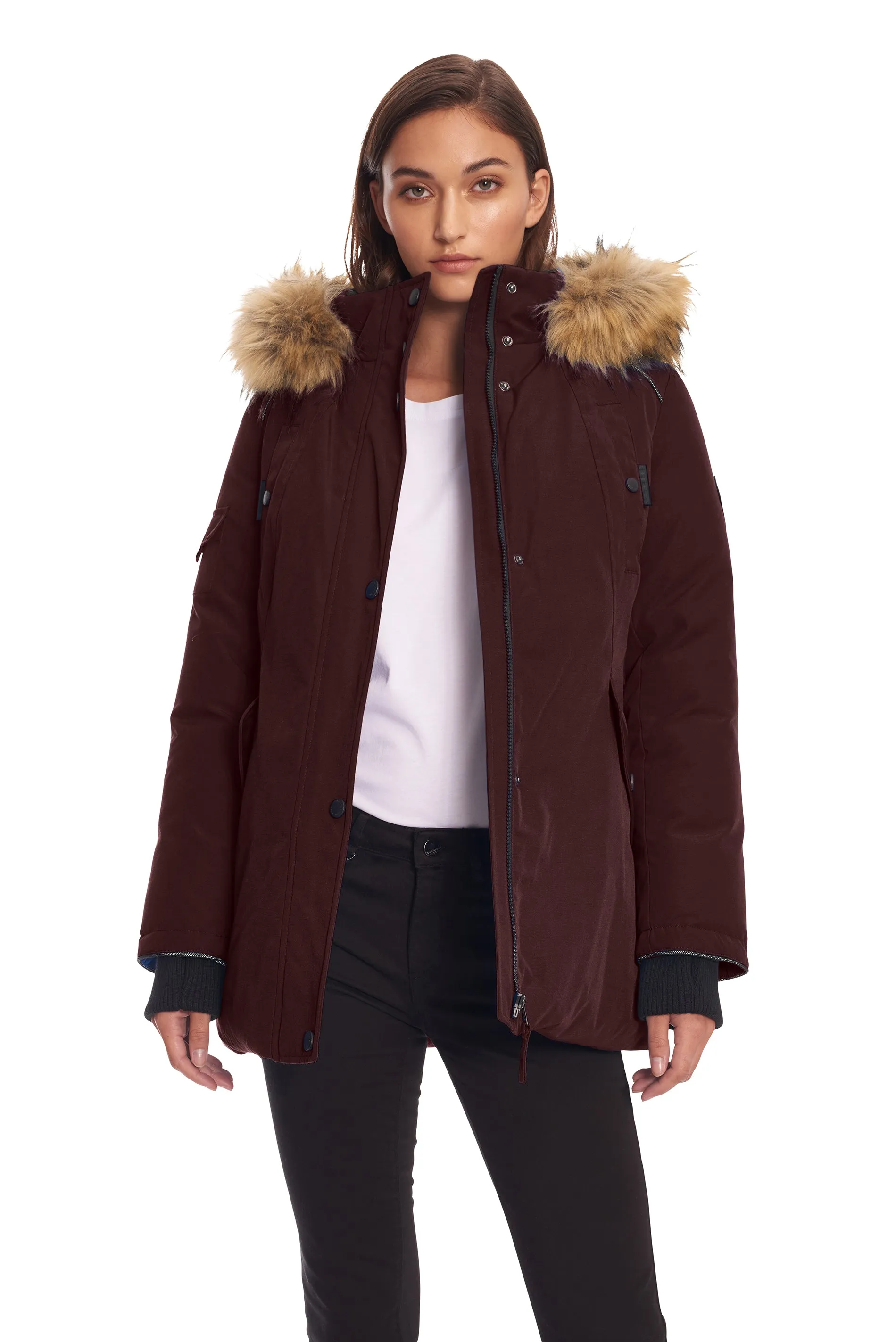 GLACIER | WOMEN'S VEGAN DOWN (RECYCLED) PARKA, GRAPE