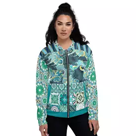 Green Meknes Unisex Bomber Jacket