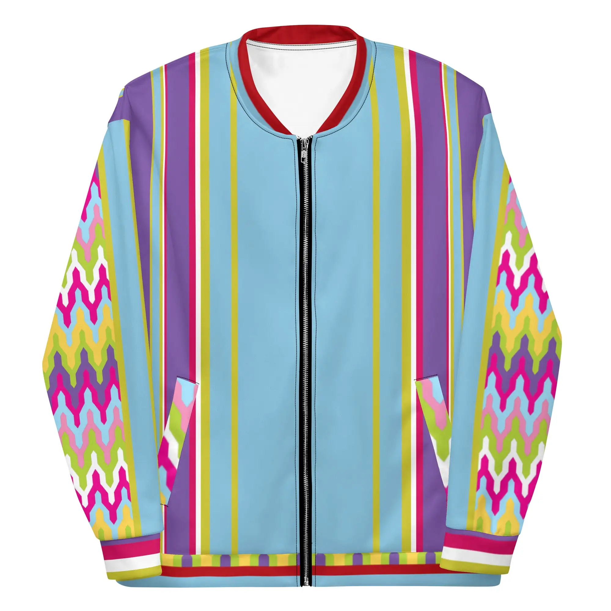 Groovy Purple Calypso Unisex Bomber Jacket