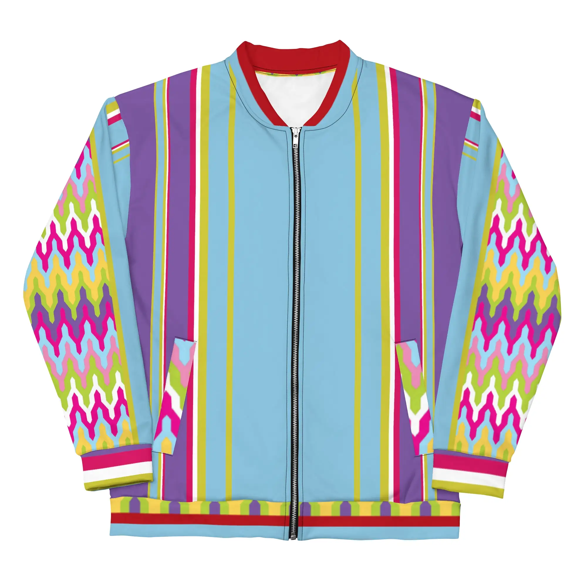 Groovy Purple Calypso Unisex Bomber Jacket