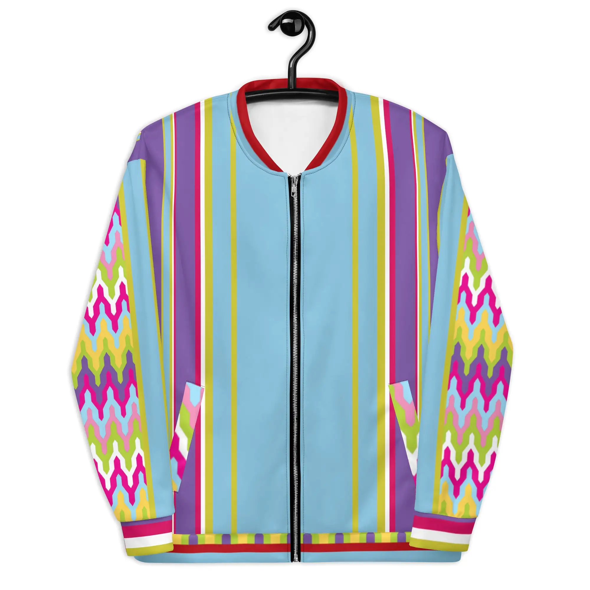 Groovy Purple Calypso Unisex Bomber Jacket