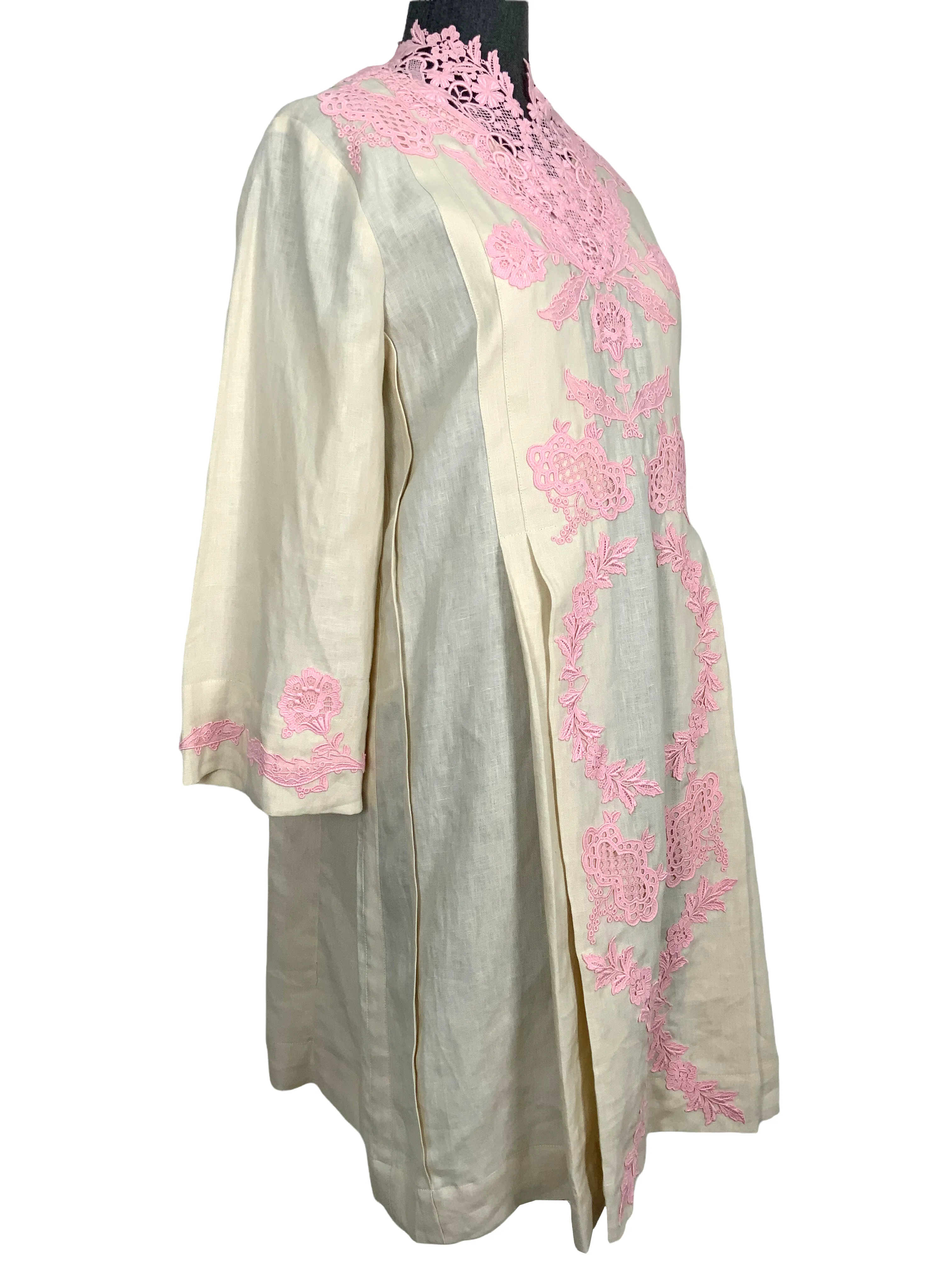 Gucci Linen and Lace Kaftan Dress Size S