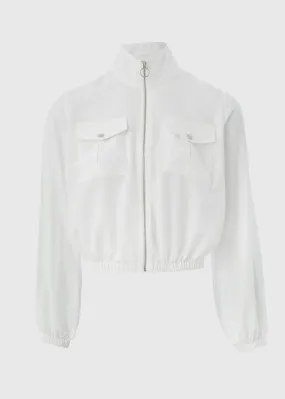 Ivory Lightweight Bomber Jacket