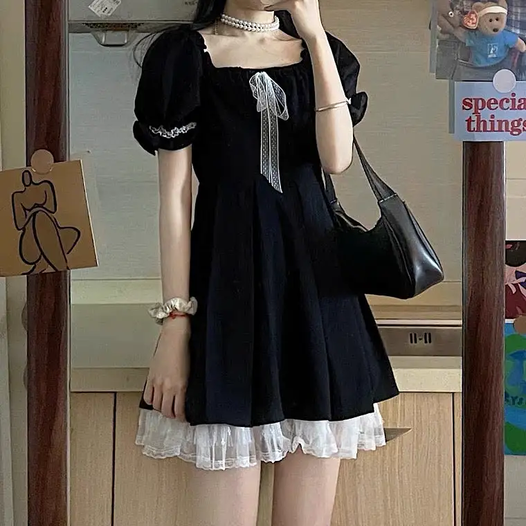 JAPANESE SWEET LOLITA BLACK WAIST DRESS BY90171