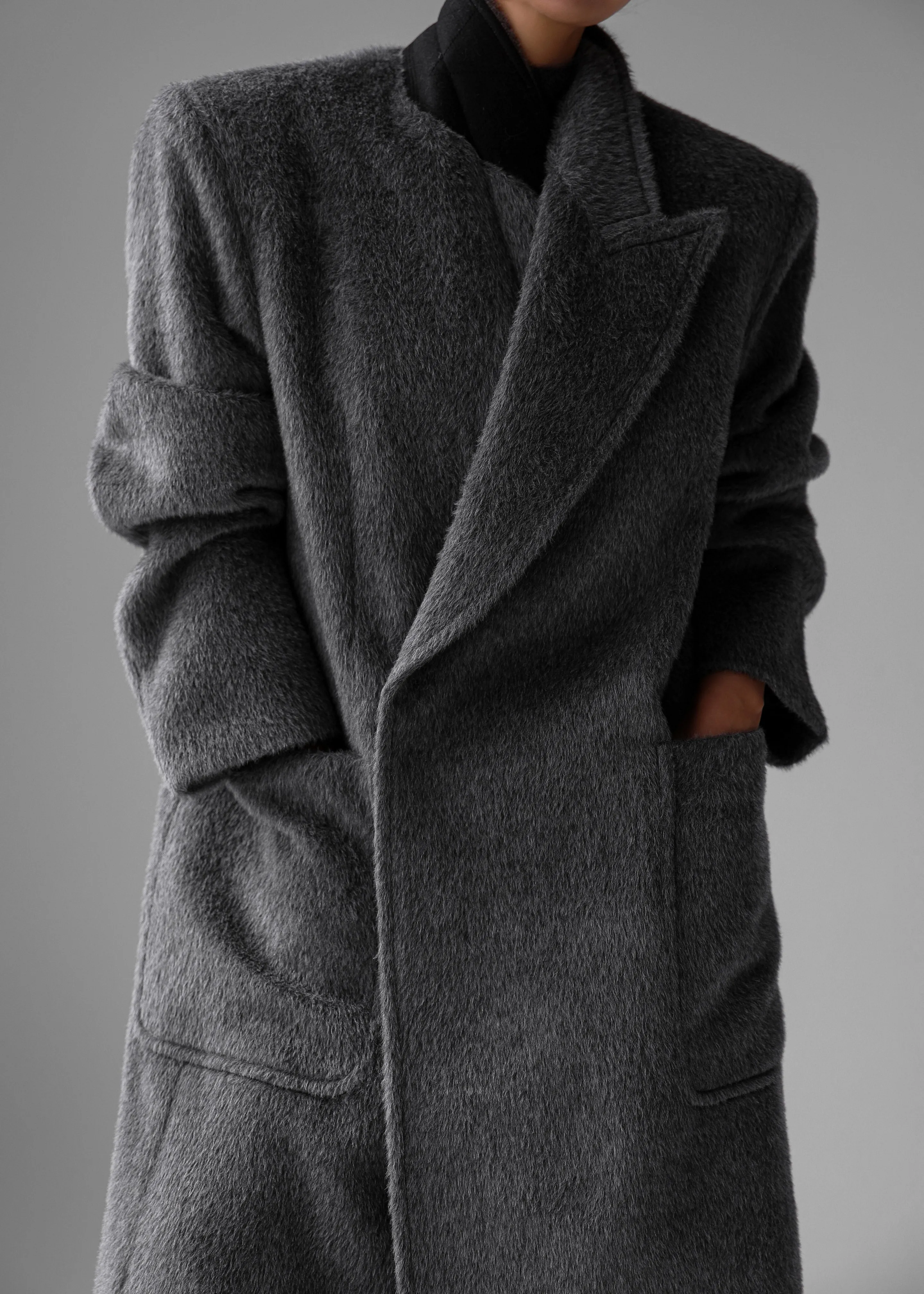 Jaylene Oversized Wool Coat - Grey