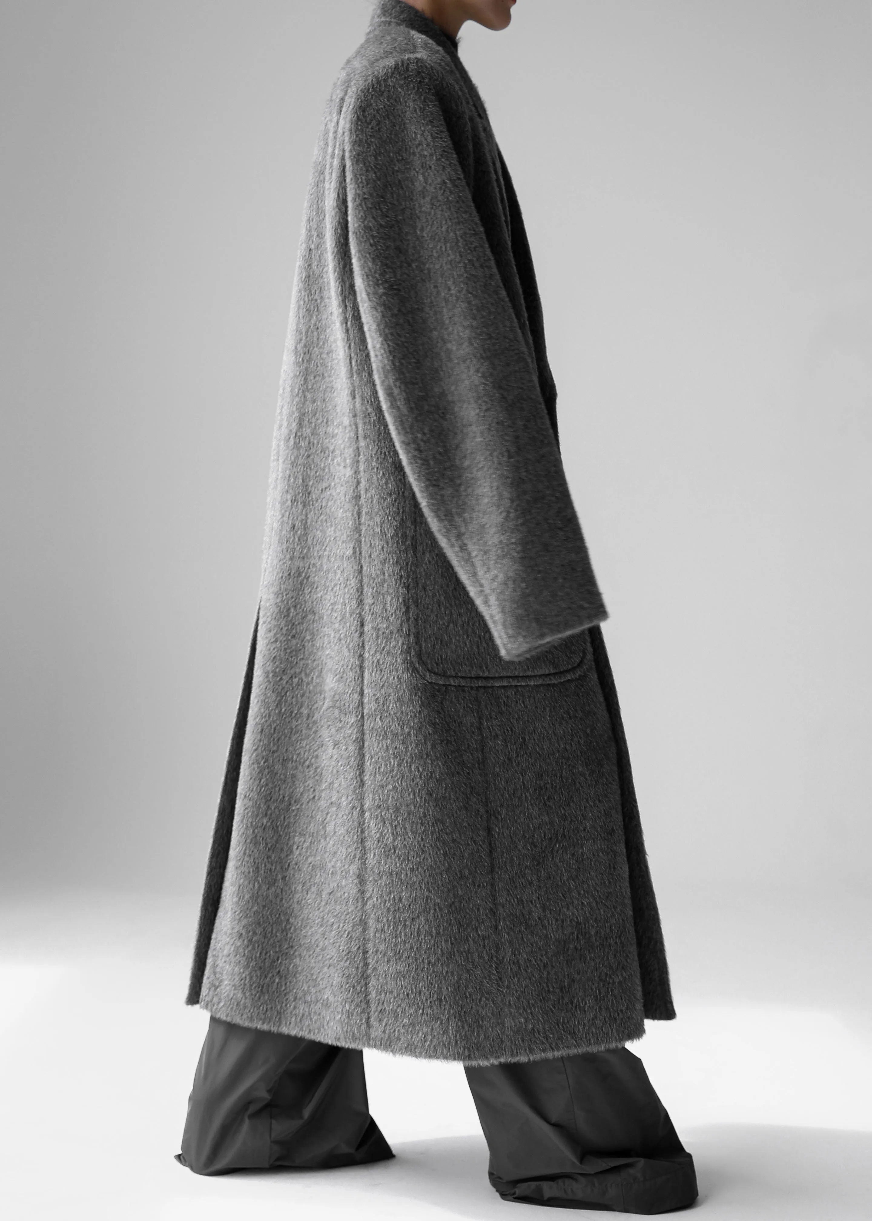 Jaylene Oversized Wool Coat - Grey