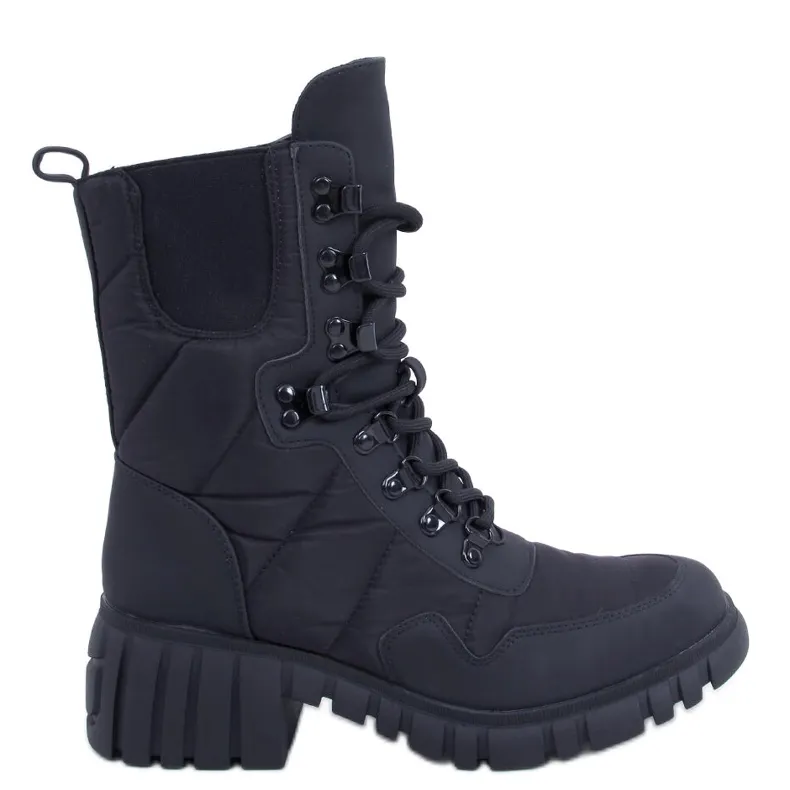 Jewel Black nylon boots