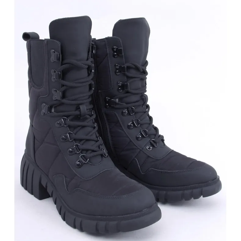 Jewel Black nylon boots