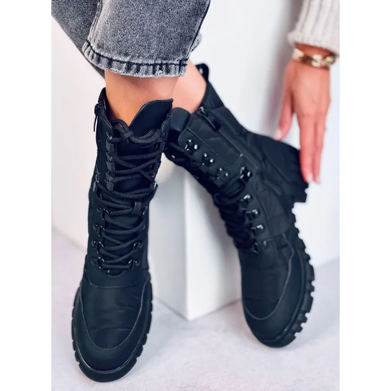 Jewel Black nylon boots