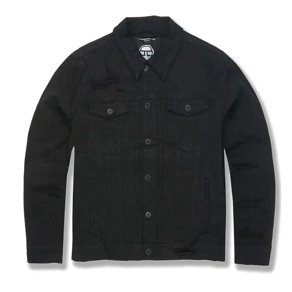 Jordan Craig Ross Tribeca Twill Trucker Denim Jacket (Black) JJ955R